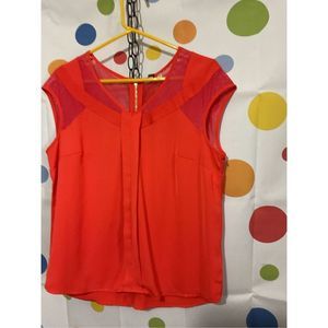 NEW KUT From The Kloth Orange Top Zipper Back Size M 🌸🍒